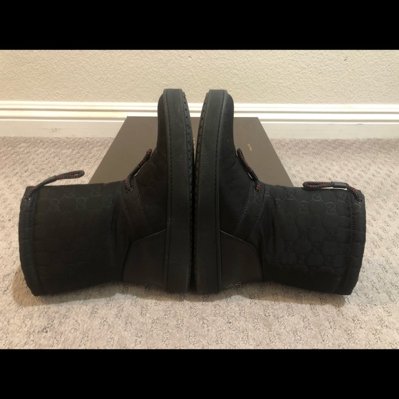 AUTHENTIC NYLON GUCCI GUCCISSIMA MIRO’SOFT NERO/NERO BOOTS - Picture 6 of 12